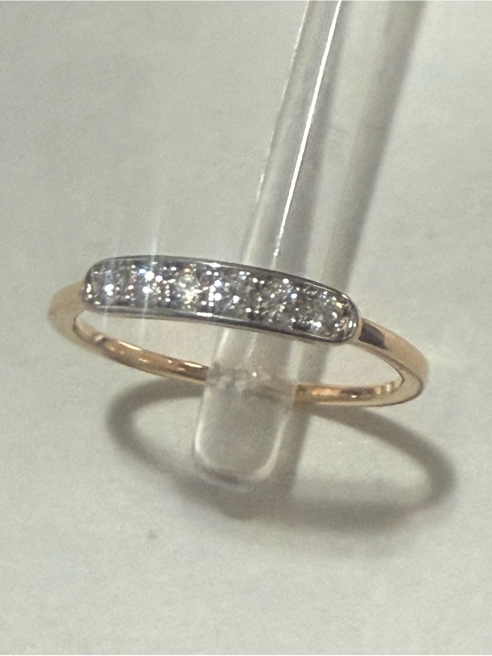 18k Gold Electroplated with Cz Stones Stackable Band Ring